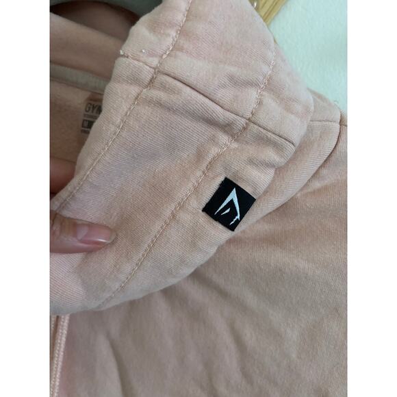 Gymshark Activewear Sweatshirt Women's Medium Pink Long Top Funnel Neck - Picture 6 of 10